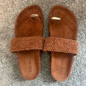 Steve Madden Somona Brown Suede Sandals 7.5